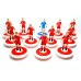 Subbuteo Andrew Table Soccer Denmark 1986 World Cup Team on Classic Lightweight bases